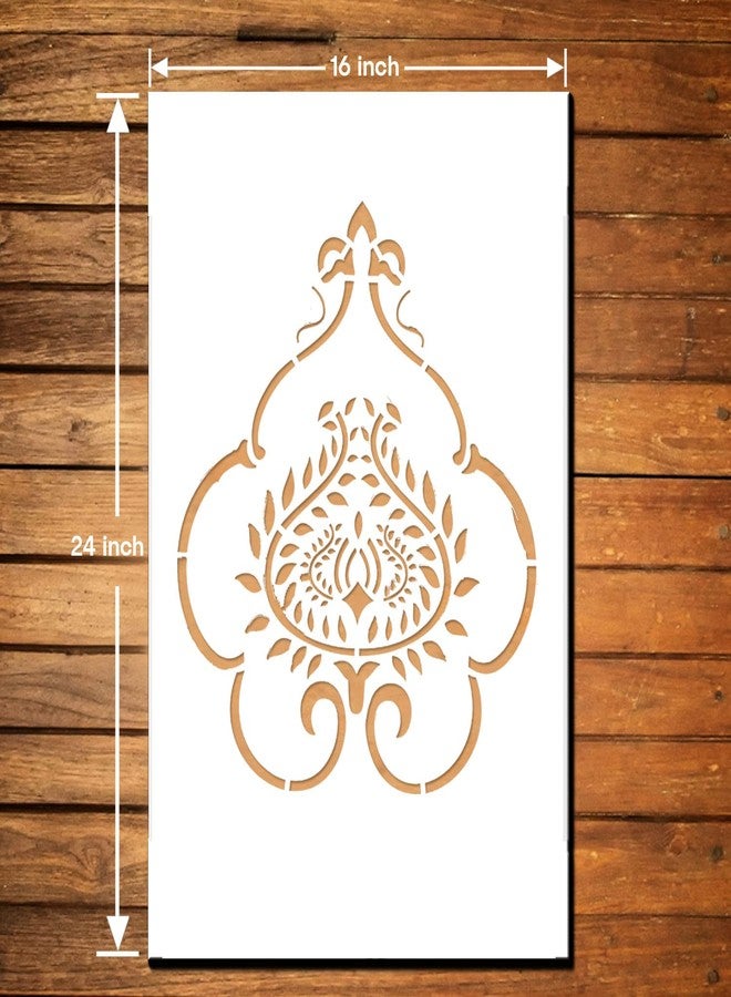 ARandNJ مجموعة قوالب ARandNJ للرسم على الجدران (عبوة واحدة، المقاس: 16 × 24 بوصة) - تصميم مستوحى من فن ميواري، قابلة لإعادة الاستخدام، مناسبة لتزيين جدران المنزل - Image 2